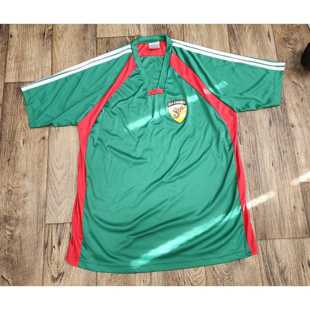 Vintage Mexico Soccer Jersey Mens Sol Beer Large Green Red Felme SA de CV No 12